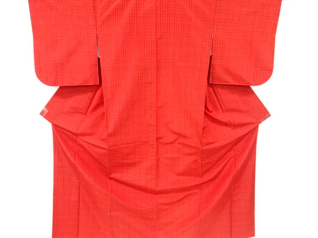 JAPANESE KIMONO / YONEZAWA TSUMUGI / WOVEN GRID